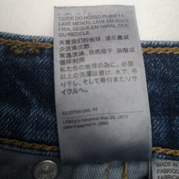 Levis 512 Mens Size 31 Waist Narrow Leg Medium Wash Blue Jeans - Picture 7 of 13